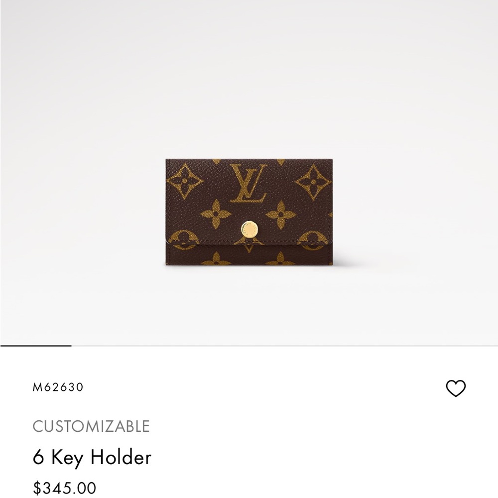 Louis Vuitton Monogram Brown Key Holder with Gold Accents